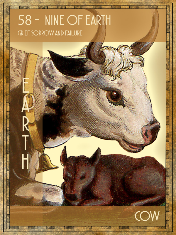 Animal Tarot Card:  Cow