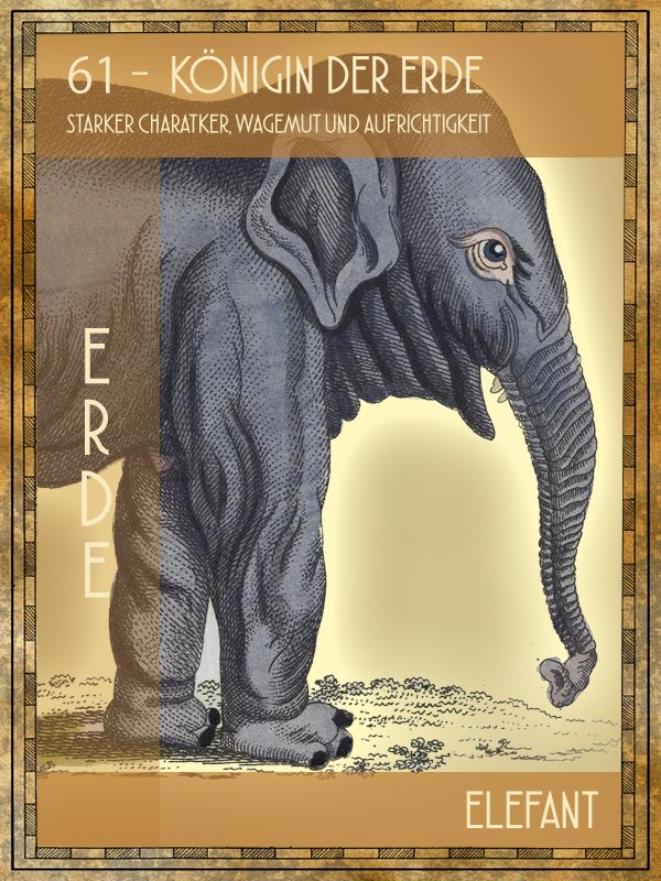 Tiertarot Karte:  Elefant