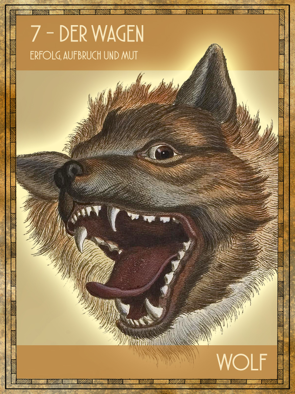 Tiertarot Karte:  Wolf