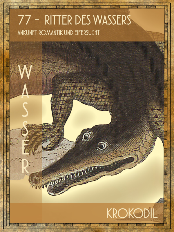 Tiertarot Karte:  Krokodil